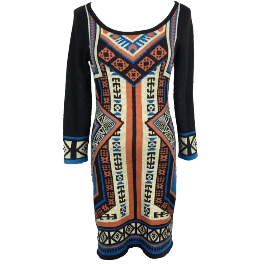 Flying Tomato Small Woman's Knit Dress Aztec